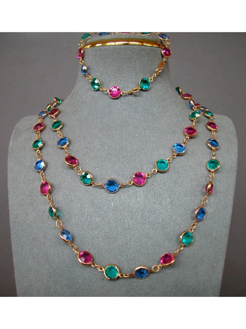 Swarovski Necklace & Bracelet 1980s-1990s
